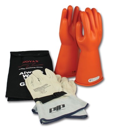 Novax Class 1 14" Orange Electrical Glove Kit from PIP