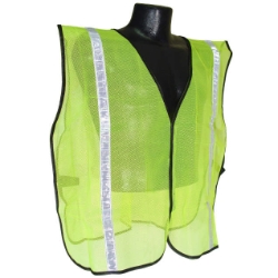 Non-Rated Hi-Viz Safety Vest w/ 1" Reflective Tape SVG1, SVO1