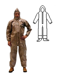 Zytron 300 Coverall w/ Hood, Elastic wrists, Sock Boots, Sealed/Taped Seams from Kappler